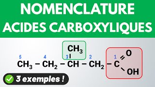 Nomenclature des ACIDES CARBOXYLIQUES ✅ Chimie organique [upl. by Veda]