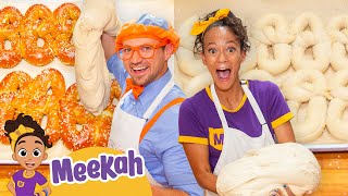 Blippi and Meekahs Pretzel Party  Educational Videos for Kids  Blippi and Meekah Kids TV [upl. by Baggs796]