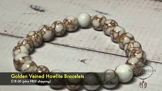 Golden Veined Howlite Bracelets [upl. by Lednek]