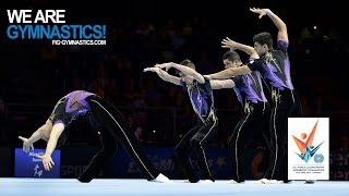 2018 Acrobatic Worlds Antwerp BEL  Highlights MENS GROUP FINAL  We Are Gymnastics [upl. by Leela134]