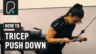 How To Do A Tricep Pushdown [upl. by Sihonn]