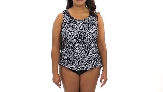 Topanga Ice Crystal Plus Size Wear Your Own Bra Mastectomy Tankini Top  SwimOutletcom [upl. by Anah]