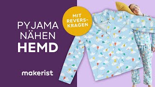 PyjamaSchlafanzug für Erwachsene und Kinder nähen  das Hemd [upl. by Coe832]