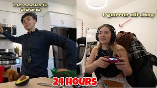 SWITCHING ROLES FOR 24 HOURS  Couples Edition [upl. by Khalil]