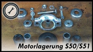 Motorlagerung tauschen  Simson S50S51 Tutorial [upl. by Enyahs311]