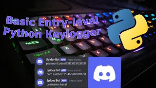 Basic keylogger using python and discord webhook [upl. by Einor663]