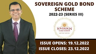 Sovereign Gold Bond Scheme 202223 Series III [upl. by Maxia]