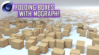 Cinema 4D Tutorial Folding Boxes with MoGraph [upl. by Atener]