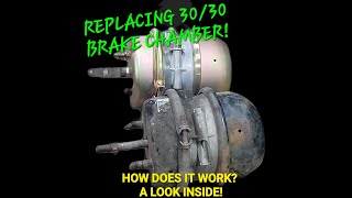 CHANGING A 3030 BRAKE CHAMBER HOW IT WORKS [upl. by Chipman625]