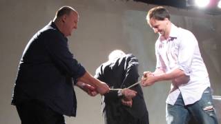 James Randi  Rope Escape Trick Metro Theatre Sydney 7th December 2014 [upl. by Elleret425]