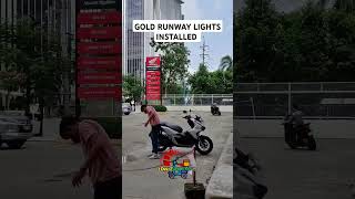 X ADV 750 GOLD RUNWAY LIGHTS INSTALLED 🔥honda motorcycle [upl. by Yanal448]