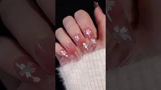 Mẫu nail thạch nhẹ nhàng design hoa tại Lisa  tiệm nail quận 1 TP HCm [upl. by Lemaj]