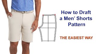 How to Draft a Mens Short Pattern  The Easiest Way [upl. by Alguire]