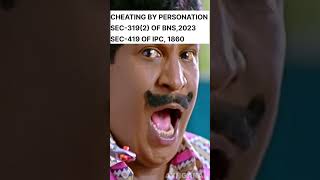 PUNISHMENT FOR CHEATING BY PERSONATION Sec319 of BNS2023Sec419 of IPC 1860 [upl. by Marley194]