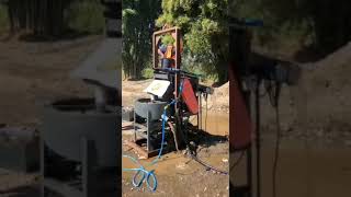 Trommel gold wash plant fine gold recoverygoldmining goldpanning sluicebox [upl. by Hearsh]