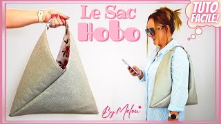 🎀 TUTO DIY ULTRA FACILE 🎀 Coudre rapidement pasàpas Le Sac HOBO 🥰 [upl. by Tamah]