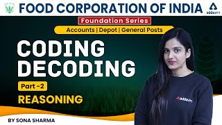 FCI Recruitment 2022  Coding Decoding 3  Reasoning BY SONA SHARMA [upl. by Gauthier]