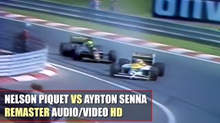 HD F1 1986 Hungarian Grand Prix quotNelson Piquet Vs Ayrton Sennaquot REMASTER AUDIOVIDEO [upl. by Avruch]