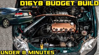 Turbocharge your D16Y8 Honda Civic in UNDER 8 Minutes [upl. by Aleris]