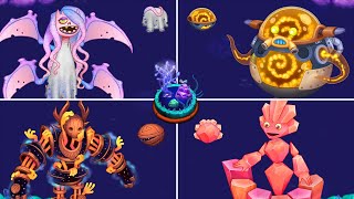 All Ethereal Island Monsters amp Eggs Epics Rares amp Common  My Singing Monsters [upl. by Nauht]