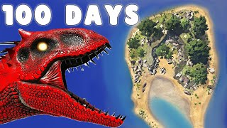 I Spent 100 Days on a Deserted Island in Ark [upl. by Acisej410]