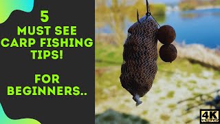 5 Essential Carp Fishing Tips For Beginners  2021 [upl. by Tnomyar]