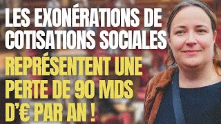 Les exonérations de cotisations sociales représentent une perte de 90 milliards deuros par an [upl. by Ipoillak]