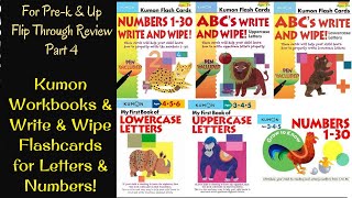 Kumon Workbooks amp Write amp Wipe Flashcards for Learning Letters amp Numbers Prek amp Up Part 4 [upl. by Kennie]