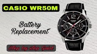 How to change Battery Casio Chronograph  casio watch battery replacement  DIY tutorial [upl. by Ethben]