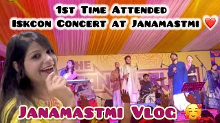 First ever Krishna Concert ❤️  जन्माष्टमी celebration at Iskcon Gurgaon ❤️  Aakriti Gautam [upl. by Fiedler]