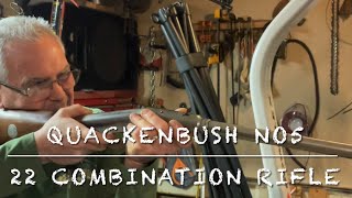 Quackenbush No5 22 caliber combination rifle 22 pellets and 22 short rimfire Garage plinking [upl. by Lothair]