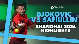 Novak Djokovic Takes On Roman Safiullin In Shanghai 👌  Shanghai 2024 Highlights [upl. by Asilla]