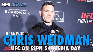 Chris Weidman Initially Planned Retirement Fight but Now Keeps Open Mind  UFC on ESPN 54 [upl. by Ylle]