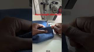 Jeans length alteration Tailoring tips ￼￼ sewing ￼tricks [upl. by Atled677]