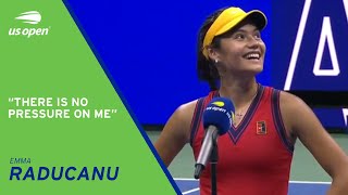 Emma Raducanu OnCourt Interview  2021 US Open Semifinal [upl. by Main]