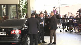 President elect Milei arrives to hotel after meeting with Fernandez  AFP [upl. by Selby786]