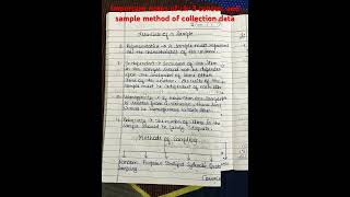 educationeconomicsshorts important notes of ch3 census amp sample method of collection of data [upl. by Erlina]