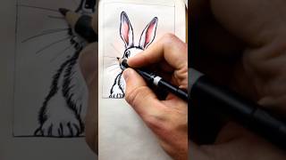 Creating a Fluffy Masterpiece Bunny Cartoon Drawing 🐰🎨🐾 [upl. by Sucitivel]