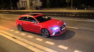 4k 700 HP Audi RS6 launching with ESP off [upl. by Elvie]