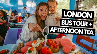 UNIQUE English Afternoon Tea  Bus Tour Experience in LONDON ENGLAND with KIDS [upl. by Laius]