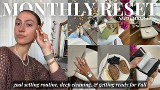 MONTHLY RESET 🍂 💻 goal setting routine  deep cleaning  taking time for myself September 2024 [upl. by Gabey]