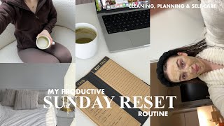 SUNDAY RESET ROUTINE cleaning how to prep for a productive week 🎧 grocery haul planning vlog [upl. by Hsilgne]