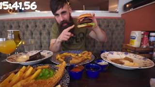 THE WETHERSPOONS 10000 CALORIE CHEAT MEAL CHALLENGE  BeardMeatsFood [upl. by Surtimed323]