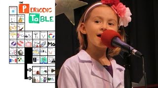 6yo Girl sings “The NEW Periodic Table Song In Order” at talent show [upl. by Bland]