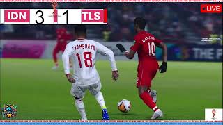 indonesia vs timor leste live  aff u19 2024  LIVESCORE AI [upl. by Ahsiemal]