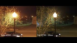 Fujifilm XT30 VS Sony a6300 Kit Lens Low Light Night ISO  4k Video Comparison [upl. by Delaney]