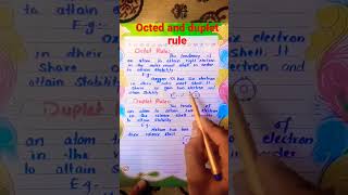 Octet rule and dulet rule chemistry octetrule duplet rule chemistrytopic chemistrynotes reels [upl. by Nahpos]