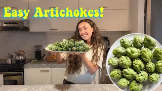 How to prepare artichokes and how to make mediterranean marinated artichoke hearts [upl. by Gerri690]