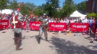 Medieval Poleaxe Combat Demonstration [upl. by Reldnahc]