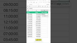 Excelde Mesai Saati Hesaplama  EXCEL 751 shorts exceldersleri kurumsaleğitim exceltutorial [upl. by Eimat]